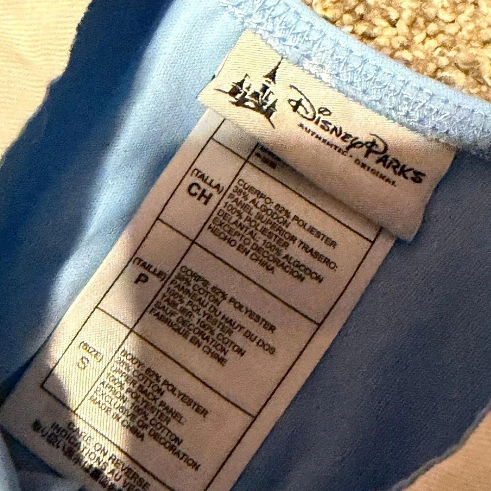 Vintage Disney Parks Alice in Wonderland Blue Costume Dress Apron Girls Size S